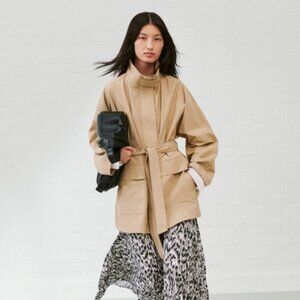 Uniqlo Stand Collar Oversized Coat, Women's Large